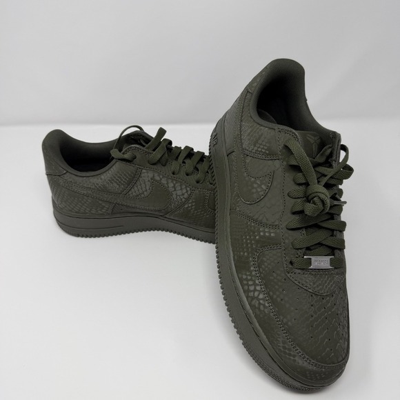 Nike Air Force 1 Low Kobe Bryant Mamba Cargo Khaki Snakeskin Men's Size 10 - NWT - Picture 9 of 10
